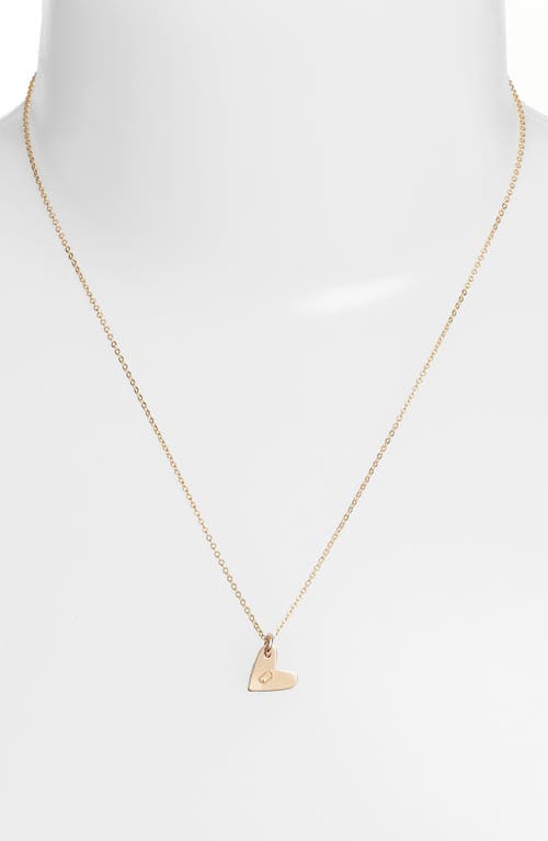 Nashelle 14k-gold Fill Initial Mini Heart Pendant Necklace In Gold/q