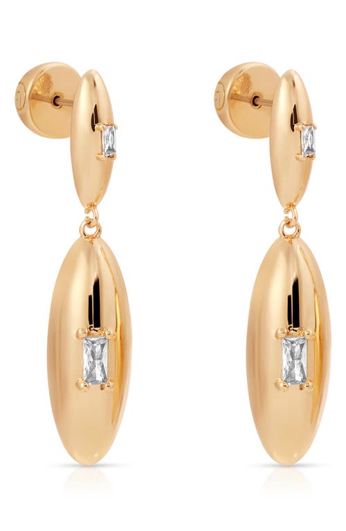 Shop Ettika Dome Double Drop Earrings In Gold