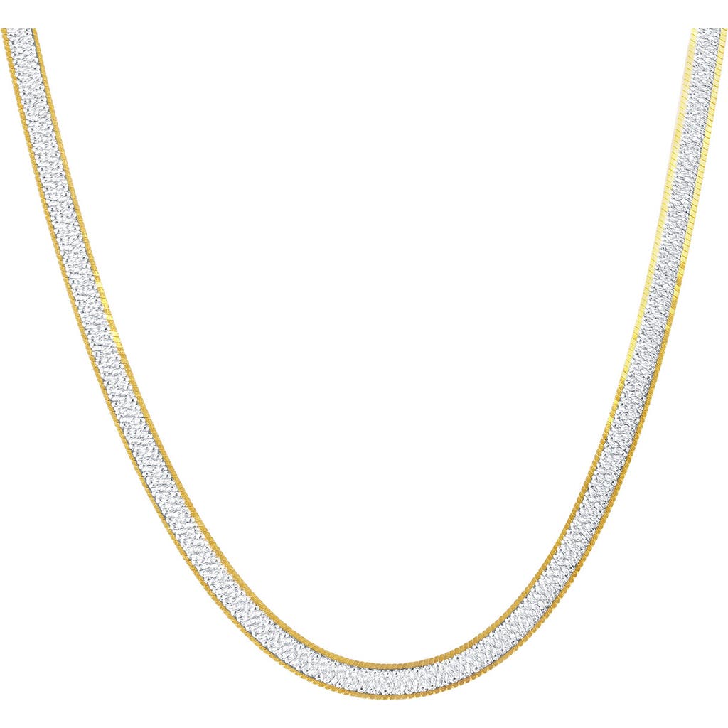 Simona Two-tone Reversible Chain Necklace In Gold