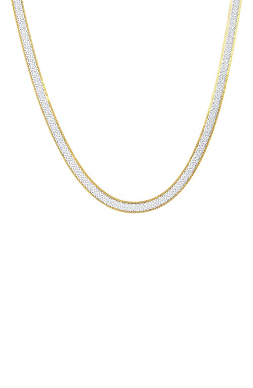 Shop Simona Two-tone Reversible Chain Necklace In Silver/gold