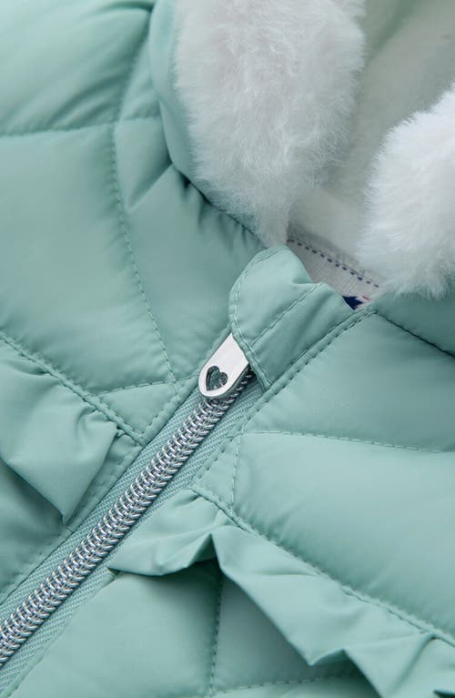Rokka&rolla Baby Soft Lining Hooded Puffer Jacket In Teal Mint