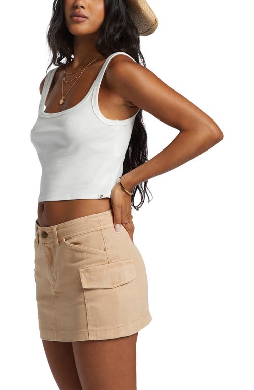 Shop Billabong Hilary Cargo Miniskirt In Khaki