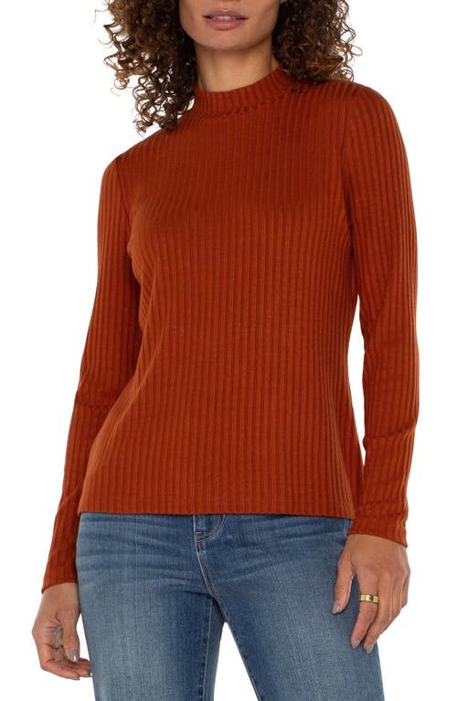 Shop Liverpool Los Angeles Rib Knit Top In Cedar