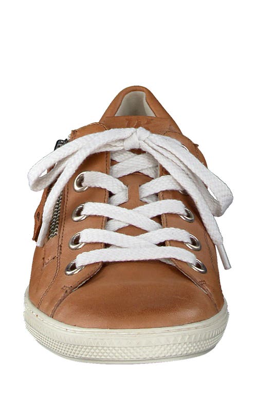 Paul Green Addie Sneaker In Cuoio Leather