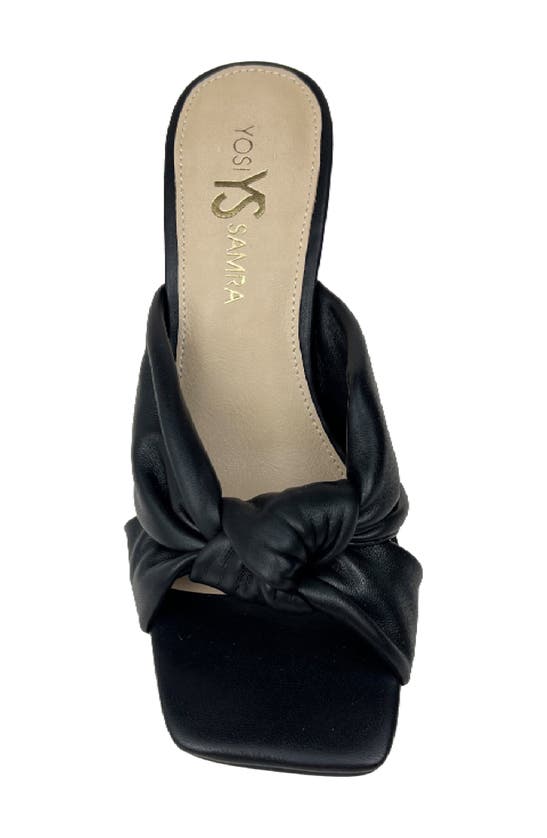 Shop Yosi Samra Hazel Knotted Slide Sandal In Black