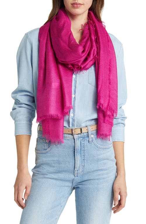 Cashmere & Silk Wrap in Pink Plumier