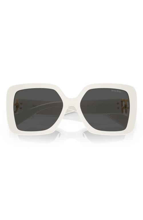 Miu Miu 56mm Square Sunglasses in White at Nordstrom