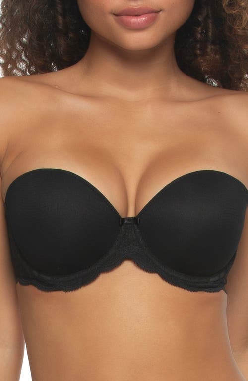 Shop Felina Peridot Covertible Underwire Bra In Black