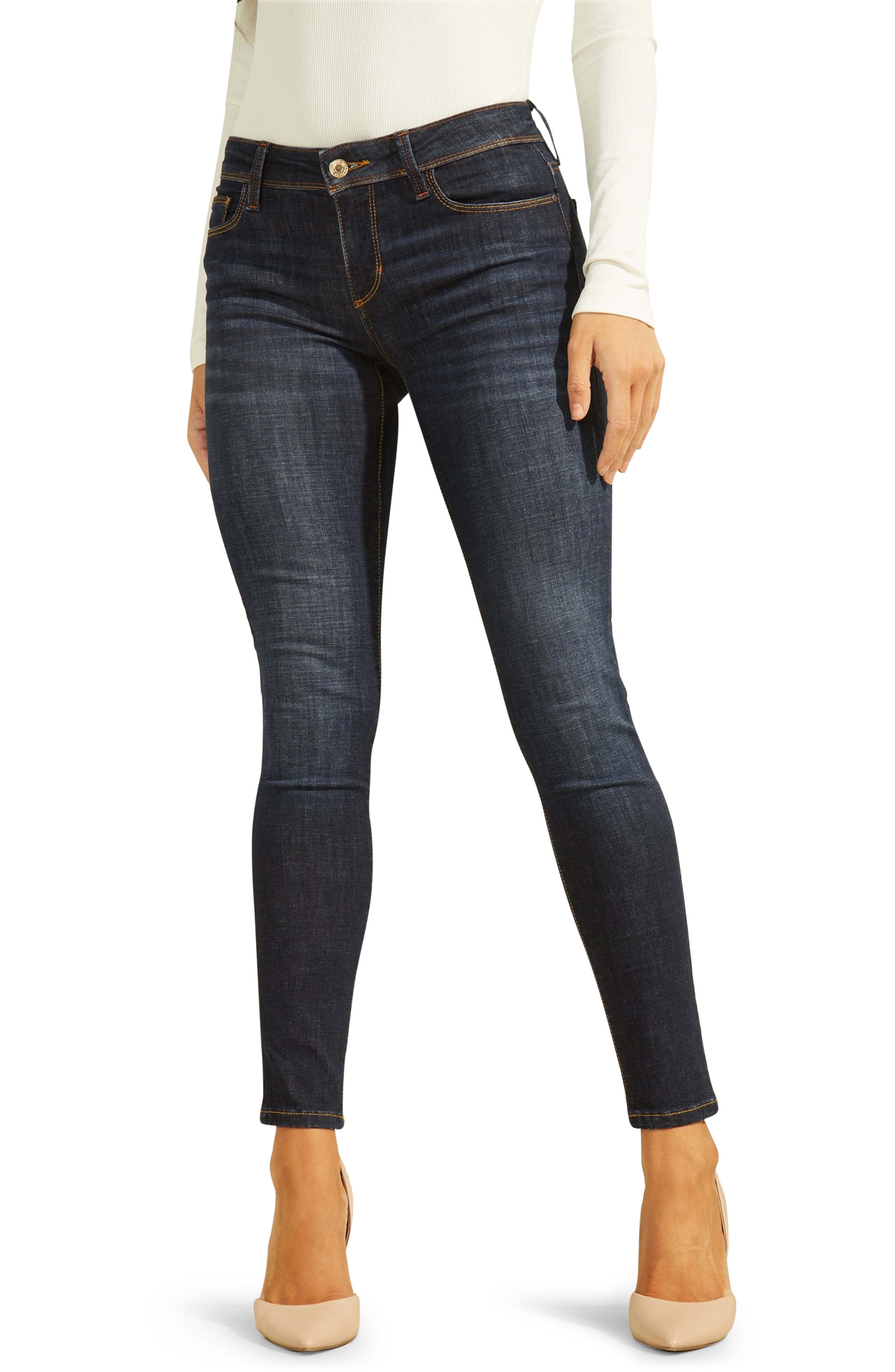 guess low rise power skinny jeans