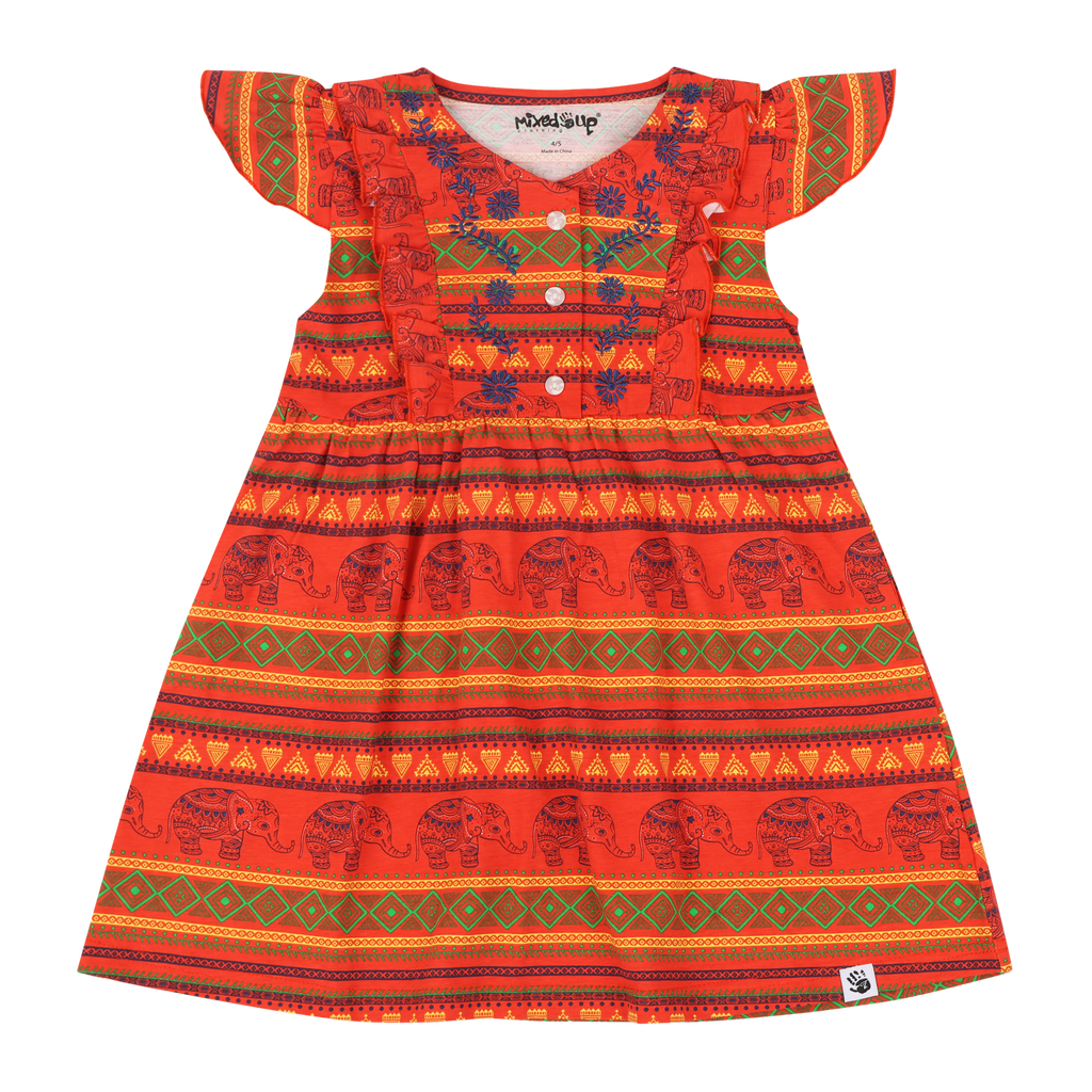 Mixed Up Clothing Girls Vestito Dress In Jacquard Stripe