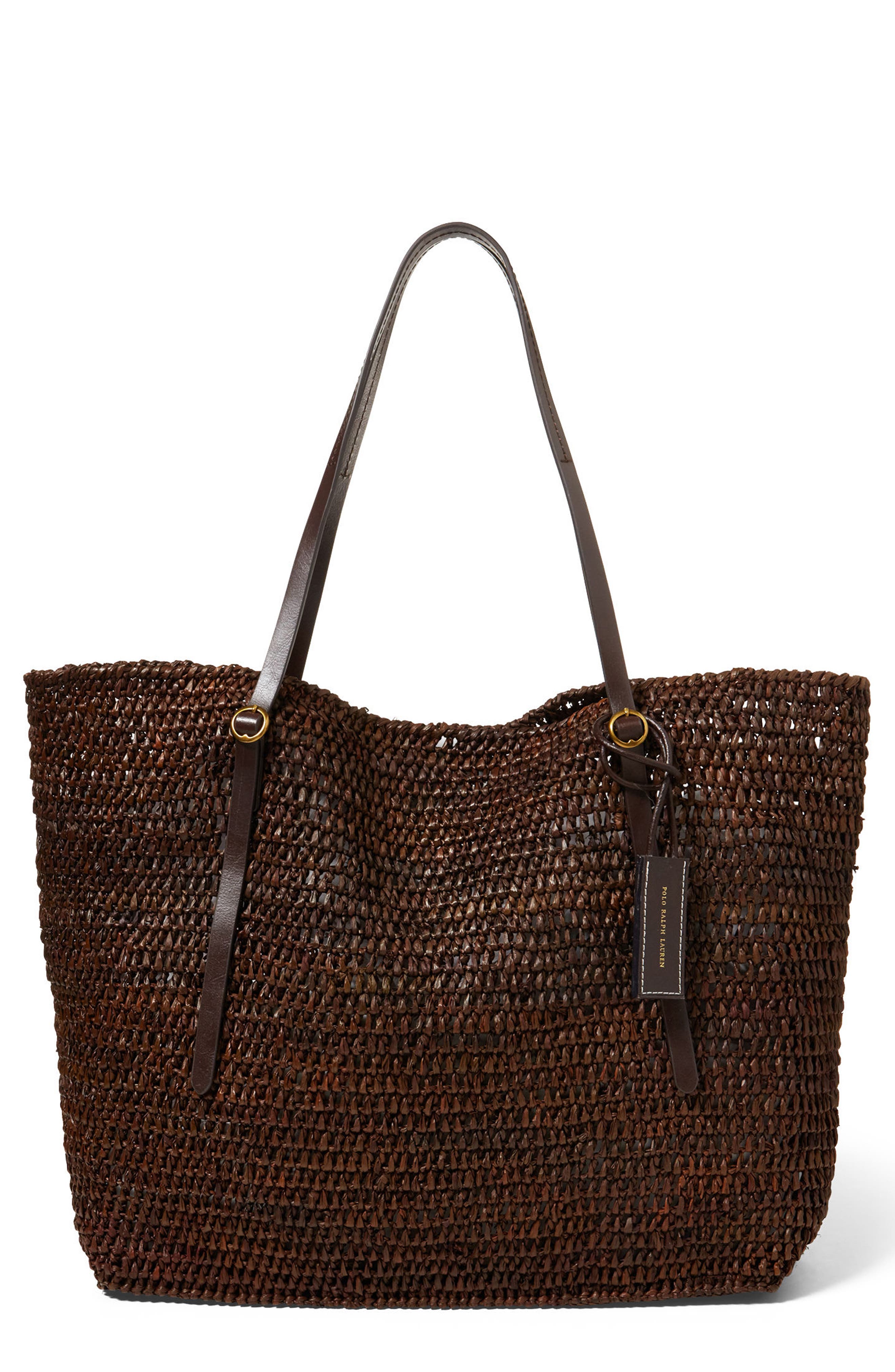 ralph lauren raffia tote