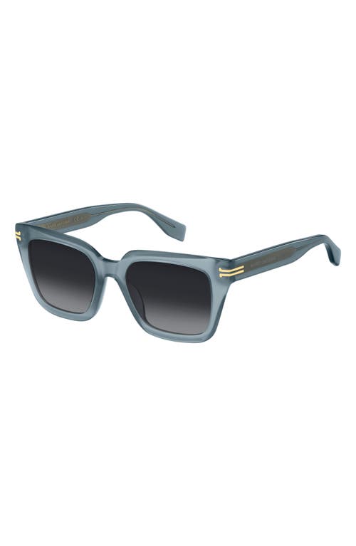 Marc Jacobs Eyewear Square Frame Sunglasses In Blue/grey Shaded