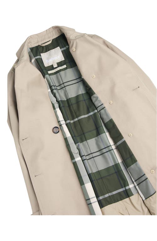 Shop Barbour Greta Belted Water Resistant Twill Trench Coat In Light Fawn/ancient Poplar