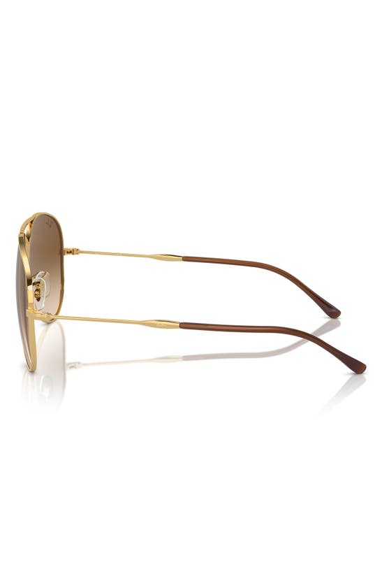 Ray Ban Old Aviator 62mm Oversize Sunglasses In Gold Flash