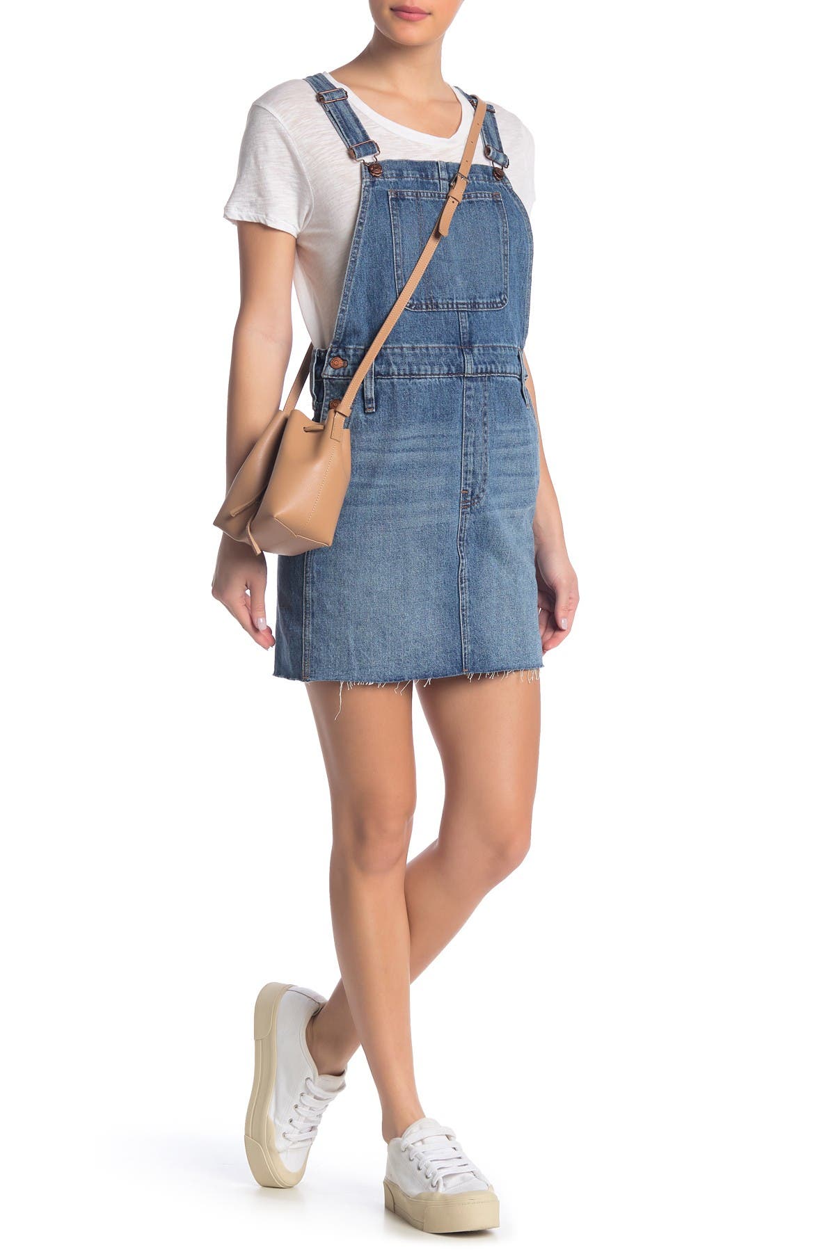 madewell denim overall dress