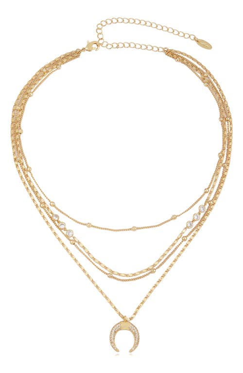 Ettika Crescent Horn Multistrand Pendant Necklace in Gold at Nordstrom