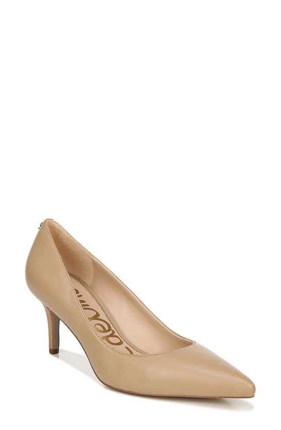 Sam Edelman Jordyn Pointed Toe Pump In Soft Beige