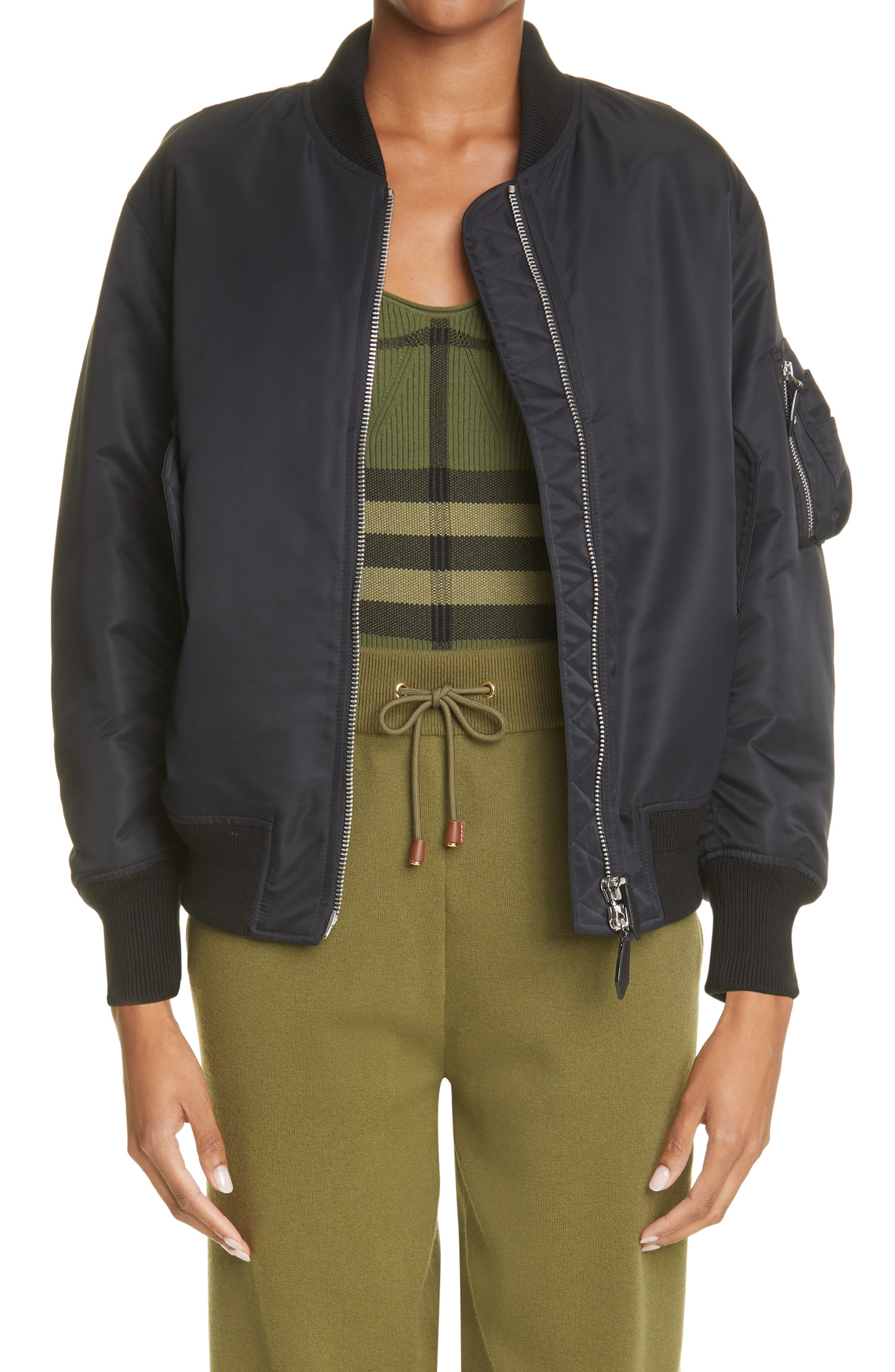 burberry nylon bomber jacket