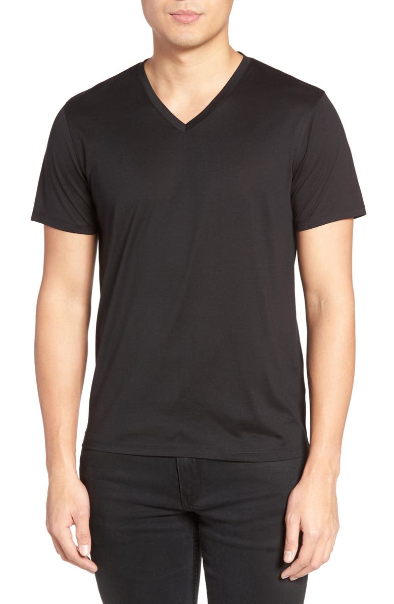 Theory Silk & Cotton V-Neck T-Shirt | Nordstrom