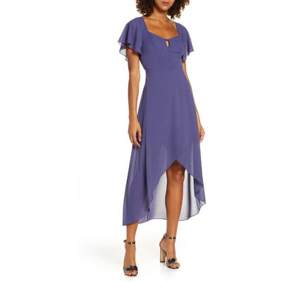 Ali & Jay New Bohemian Chiffon High/low Dress, Blue