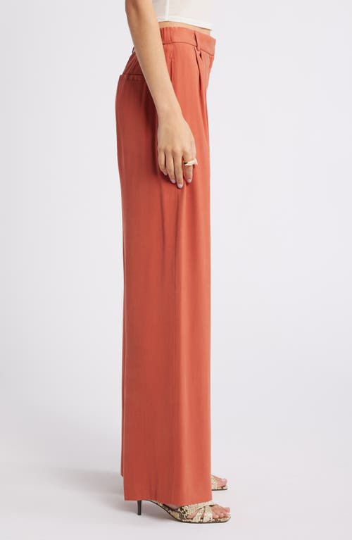 OPEN EDIT OPEN EDIT HIGH WAIST WIDE LEG TROUSERS 