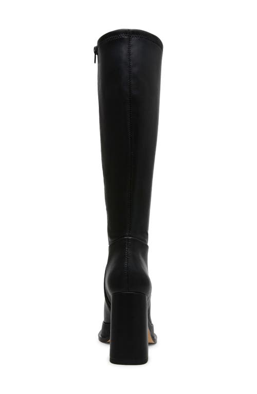 Shop Steve Madden Myndie Knee High Platform Boot In Black