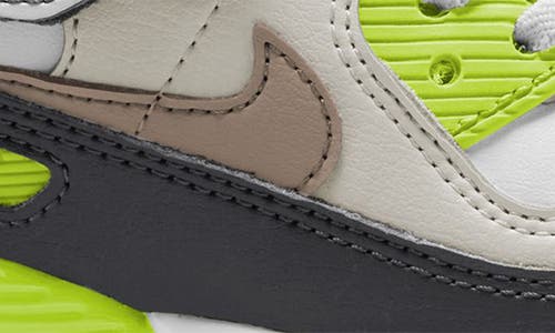 Nike Air Max 90 Easy-on Sneaker In White/ Khaki/ Cyber/ Dark Grey