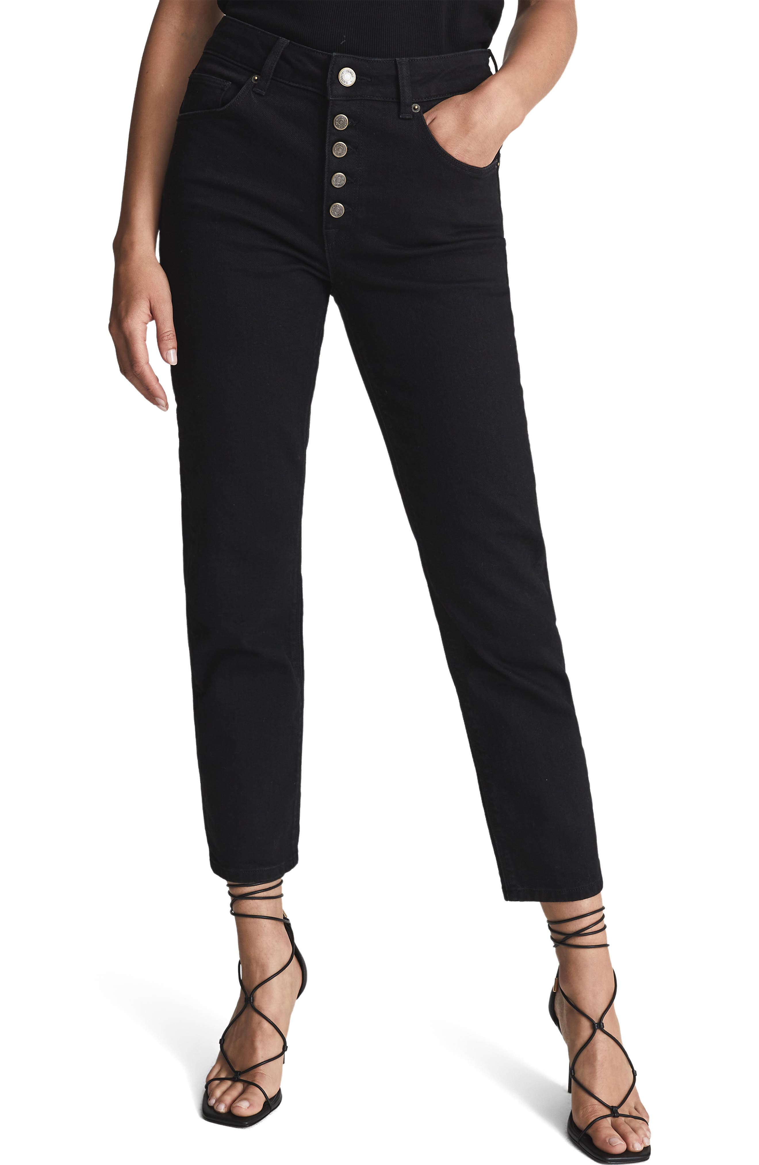Reiss Bailey Button Fly Ankle Straight 