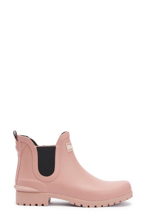 Shop Barbour Wilton Chelsea Rain Boot In Pink Rust