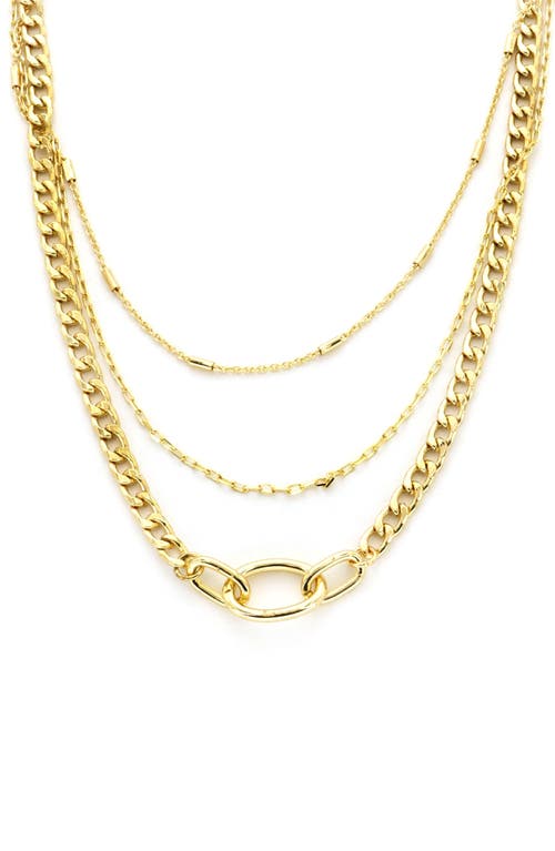 Panacea Layered Link Necklace In Gold