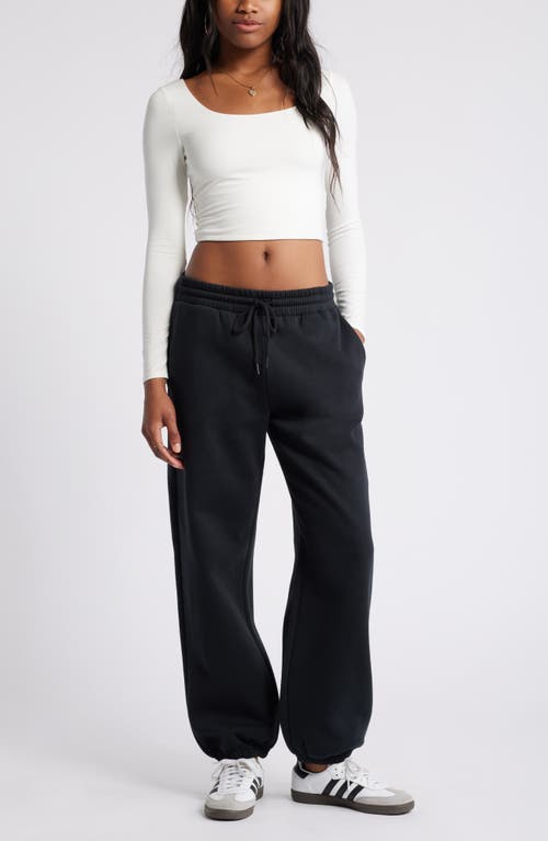 Bp. Oversize Fleece Joggers In Black Jet