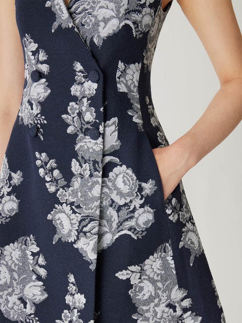 REBECCA TAYLOR REBECCA TAYLOR VENICE TOILE JACQUARD DOUBLE BREASTED MINI DRESS