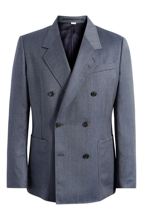 Shop Tiger Of Sweden Jeen Wool Blend Double Breasted Sport Coat In Dusty Blue