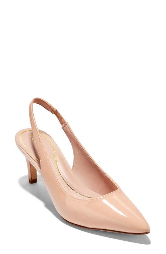 Cole Haan Women's Vandam Pointed Toe Slip On Slingback High Heel Pumps In Brush Patent