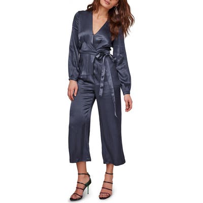 Astr The Label Malin Tie Waist Jumpsuit, Blue