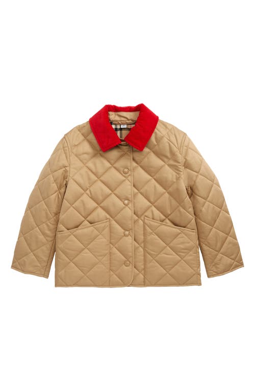burberry Kids' Daley Quilted Jacket in Archive Beige