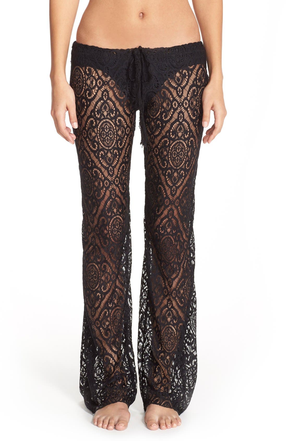 lace swim cover up pants