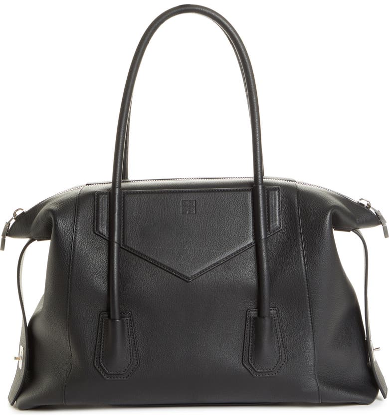 Medium Antigona Soft Lock Leather Top Handle Bag