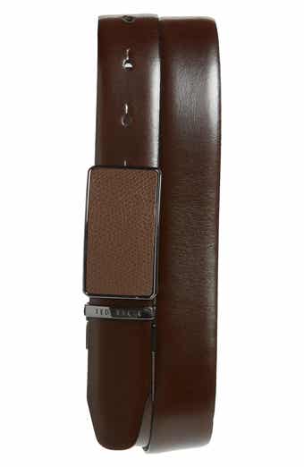 Bosca Del Greco Reversible Leather Belt Dark Brown