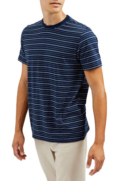 Pinstripe T-Shirt in Navy Blazer