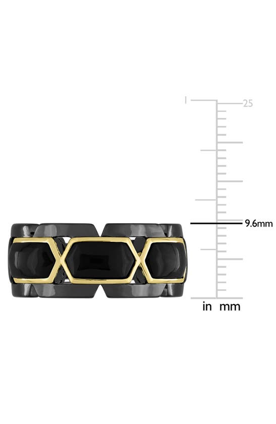 Delmar Onyx Bang Ring In Black