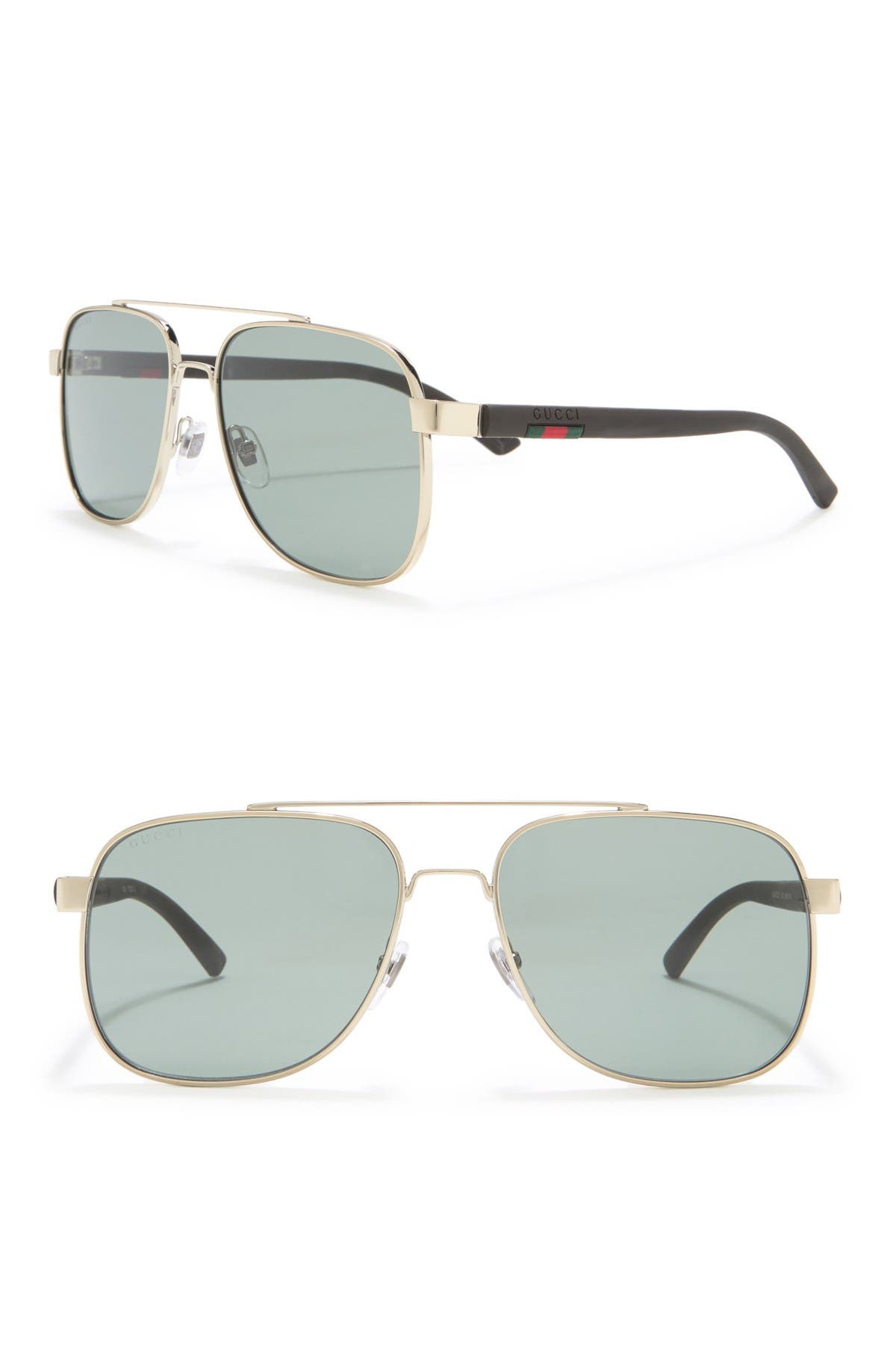 gucci 60mm rectangular sunglasses