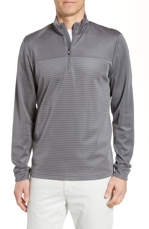 Cutter & Buck Traverse Regular Fit Stripe Quarter Zip Pullover at Nordstrom