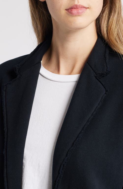 Frank & Eileen Dublin Cotton Fleece Blazer In British Royal Navy