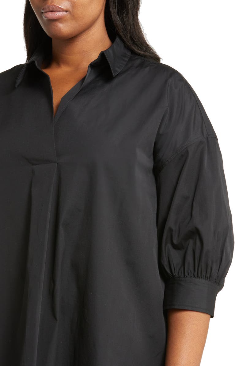 Nordstrom Oversize Cotton Poplin Midi Dress, Alternate, color, 