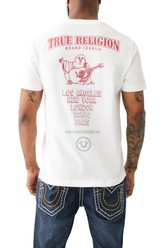 Shop True Religion Brand Jeans World Tour Graphic T-shirt In Optic White