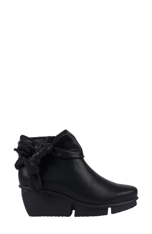 Good Choice New York Lavan Wedge Knot Bootie In Black