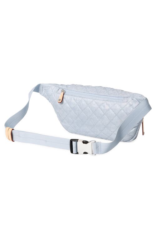 Shop Mz Wallace Metro Quilted Sling Bag In Chambray