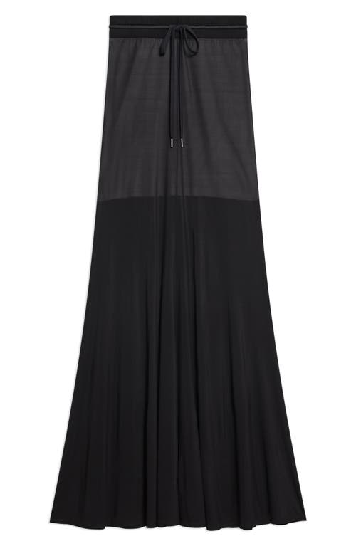 Shop Helmut Lang Refine Jersey Maxi Skirt In Black