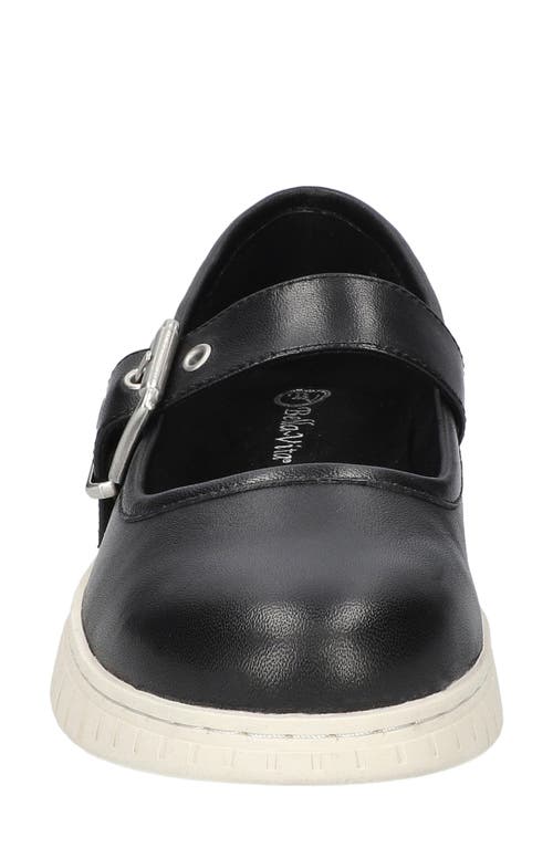 Shop Bella Vita Astro Mary Jane Flat In Black Leather